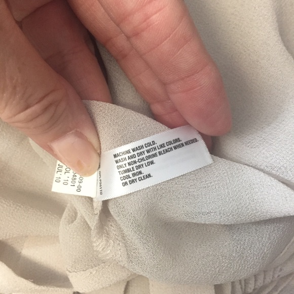GAP Ivory Sheer Blouse, Size 8 - Picture 10 of 10